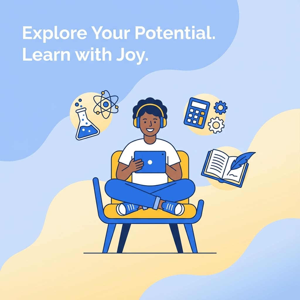 Student achieving academic success